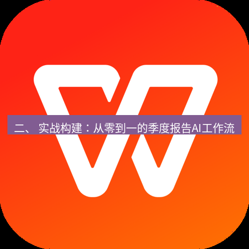 wps 二、 实战构建：从零到一的季度报告AI工作流