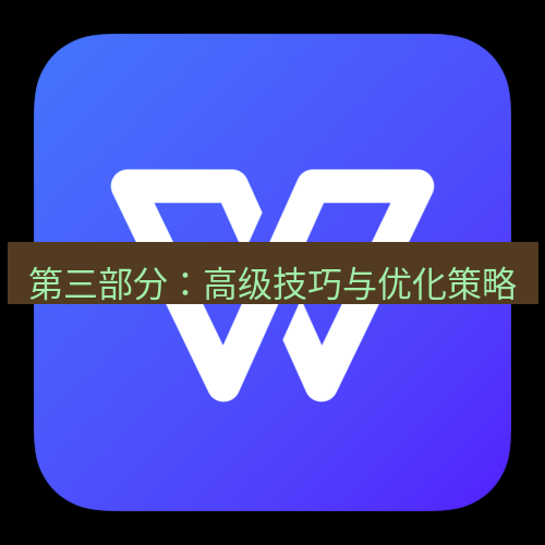 wps 第三部分：高级技巧与优化策略