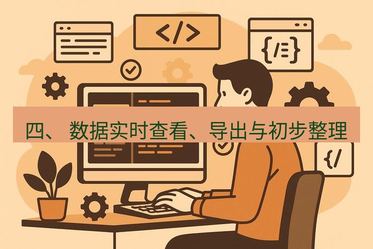 wps 四、 数据实时查看、导出与初步整理