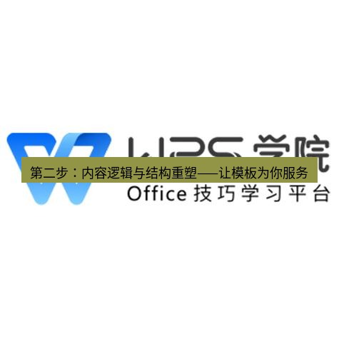 wps 第二步：内容逻辑与结构重塑——让模板为你服务