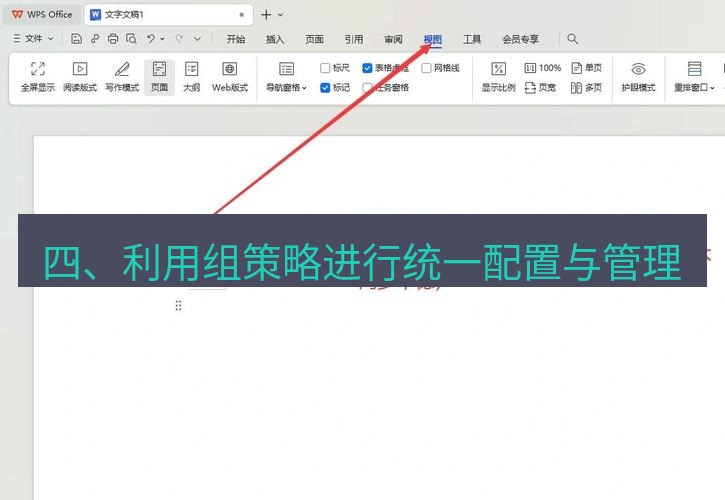 wps 四、利用组策略进行统一配置与管理