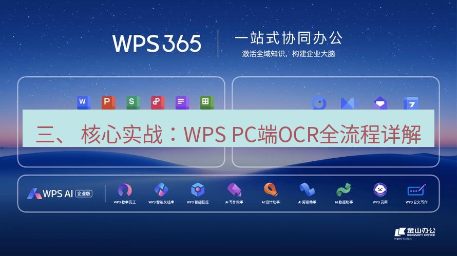 wps 三、 核心实战：WPS PC端OCR全流程详解