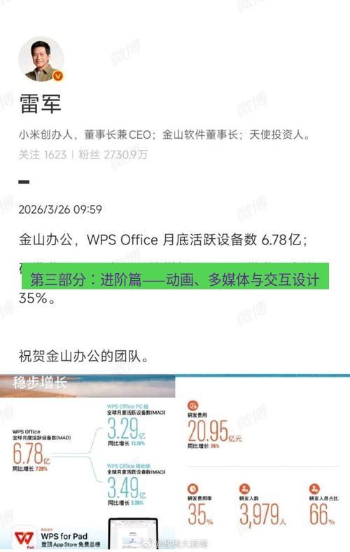 wps 第三部分：进阶篇——动画、多媒体与交互设计