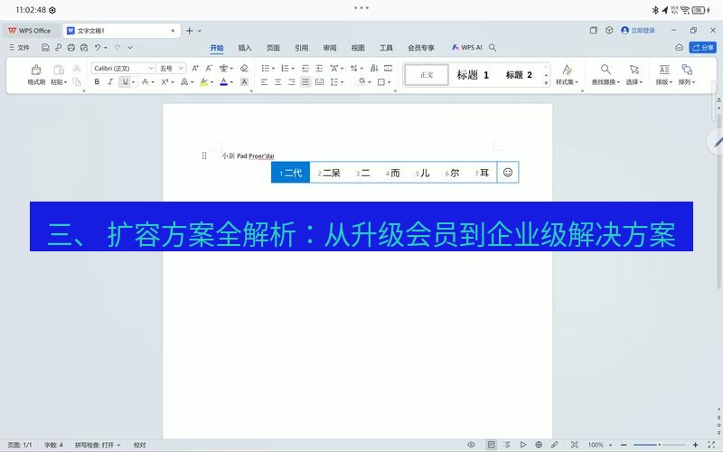 wps 三、 扩容方案全解析：从升级会员到企业级解决方案