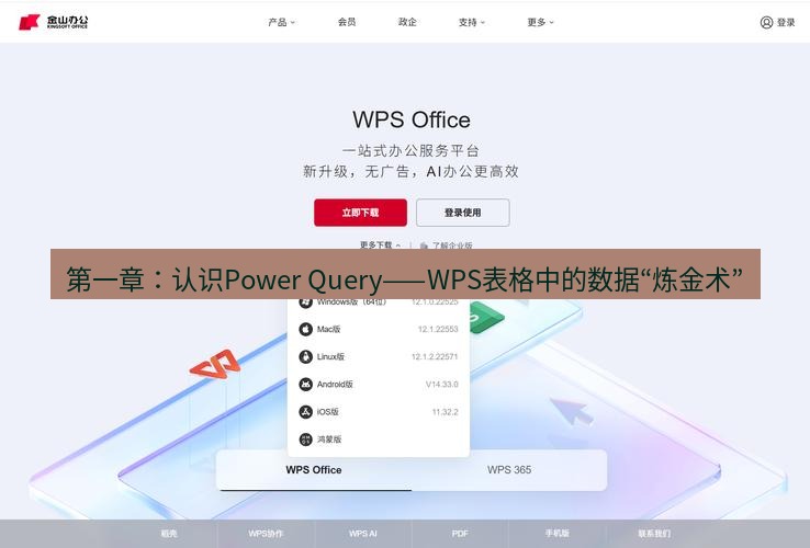 wps 第一章：认识Power Query——WPS表格中的数据“炼金术”
