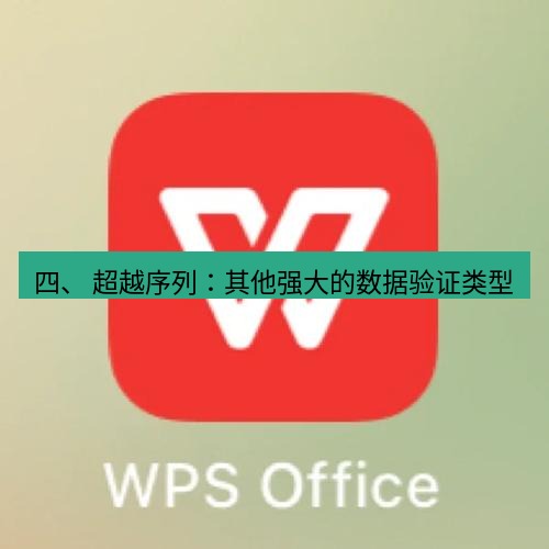 wps 四、 超越序列：其他强大的数据验证类型