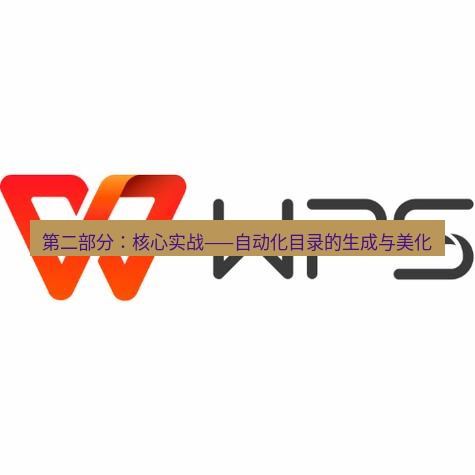 wps 第二部分：核心实战——自动化目录的生成与美化