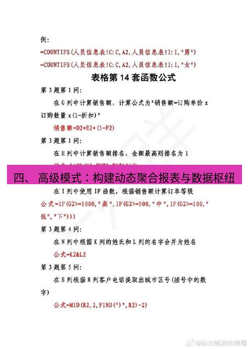 wps 四、 高级模式：构建动态聚合报表与数据枢纽