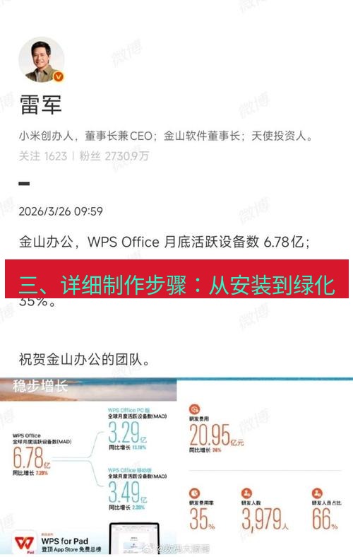 wps 三、详细制作步骤：从安装到绿化