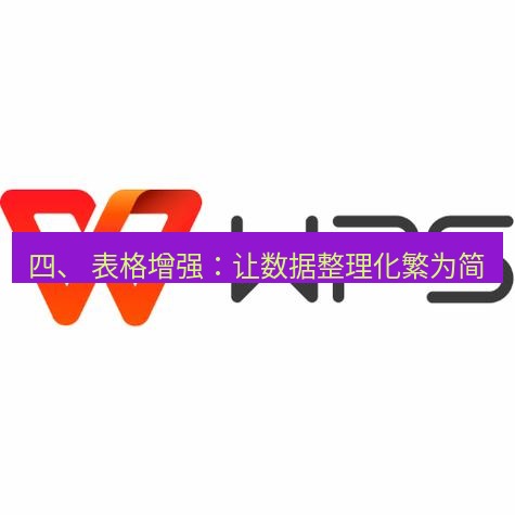 wps 四、 表格增强：让数据整理化繁为简