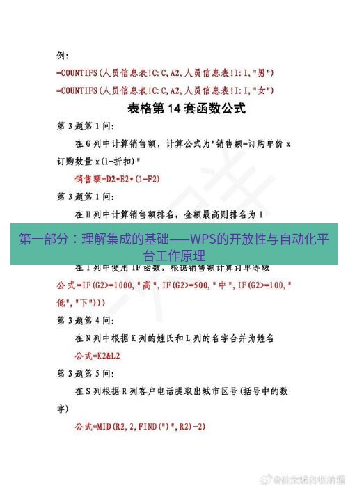 wps 第一部分：理解集成的基础——WPS的开放性与自动化平台工作原理