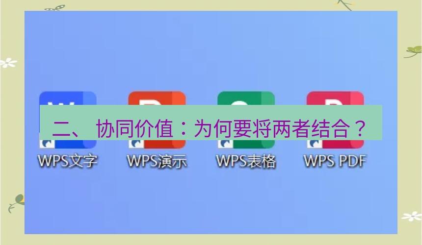 wps 二、 协同价值：为何要将两者结合？
