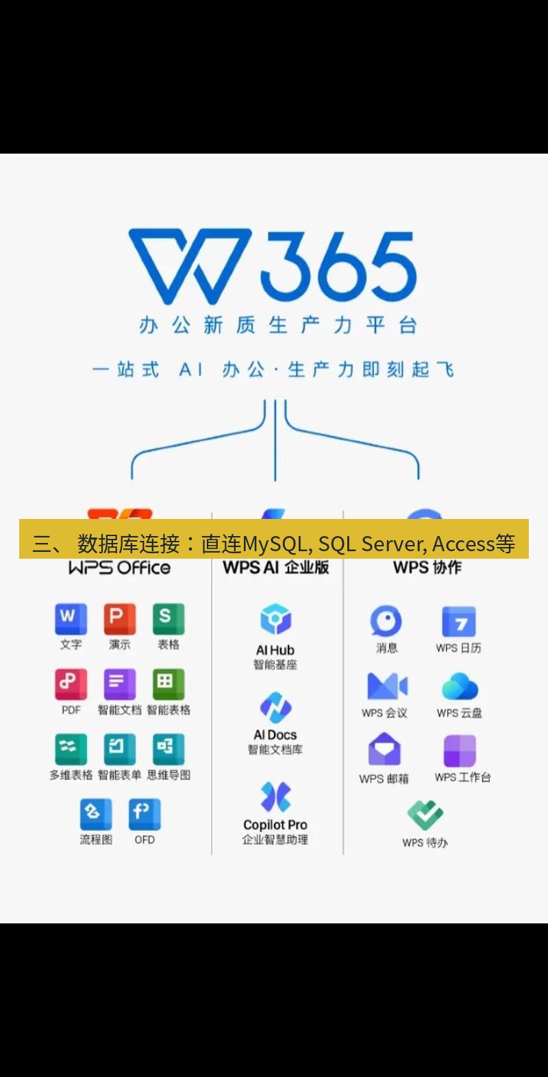 wps 三、 数据库连接：直连MySQL, SQL Server, Access等