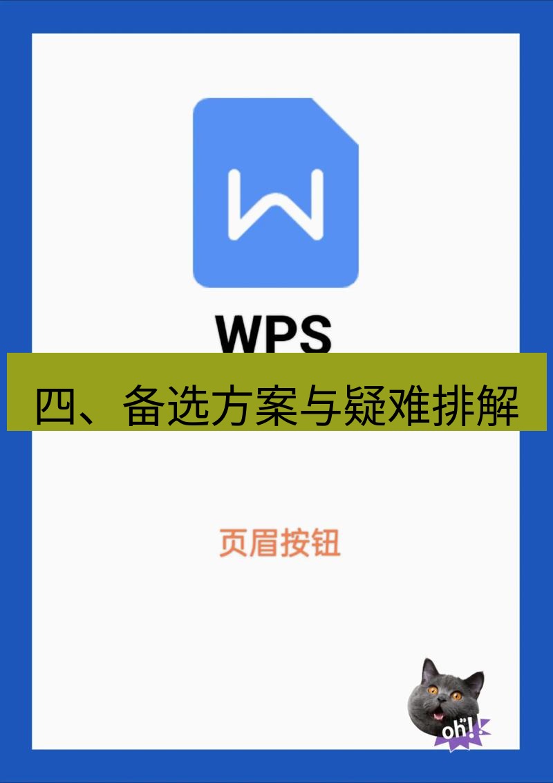 wps 四、备选方案与疑难排解